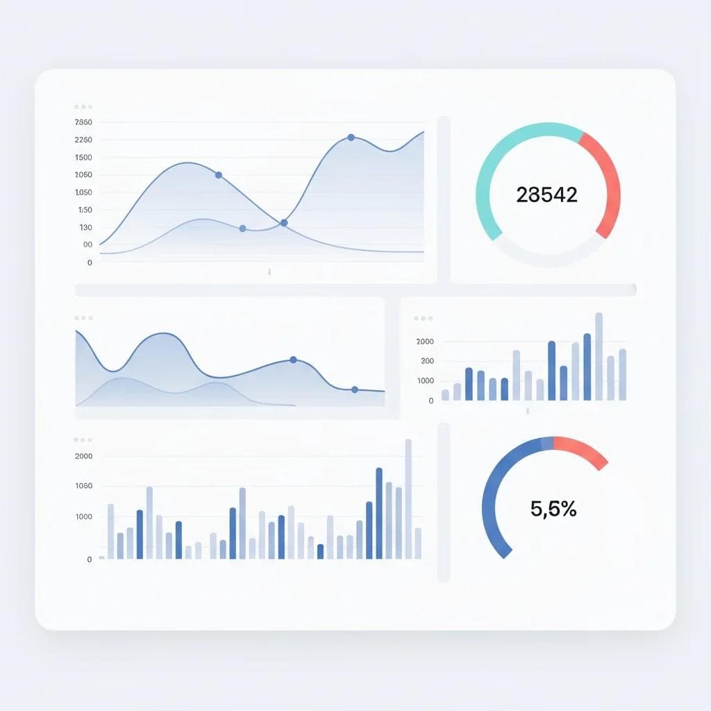 ROI measurement dashboard showing key AI performance indicators.
